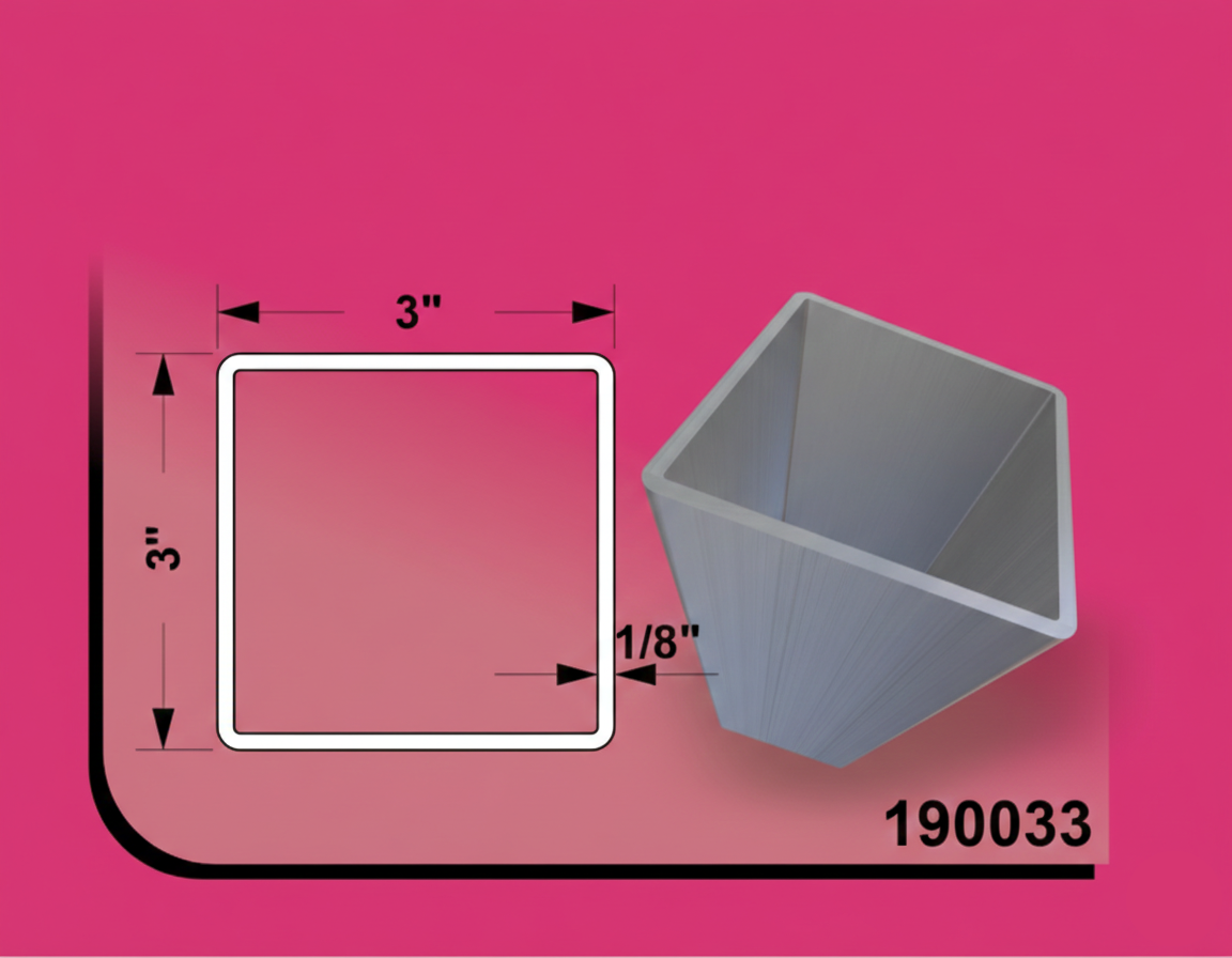 Gemini_Generated_Image_i7dr6yi7dr6yi7dr Aluminum Tubing 3" x 3" x 24' 1/8" (3MM) - Image 1