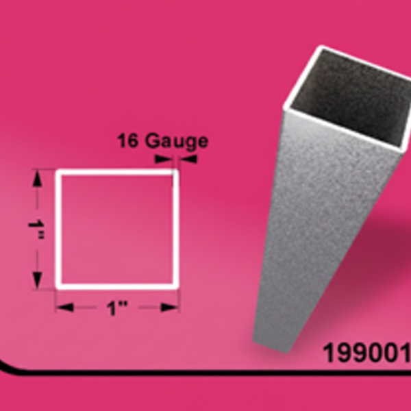 Galvanized Tubing 1" x 1" x (19' 8") 1/8" (3MM) - 16 GA