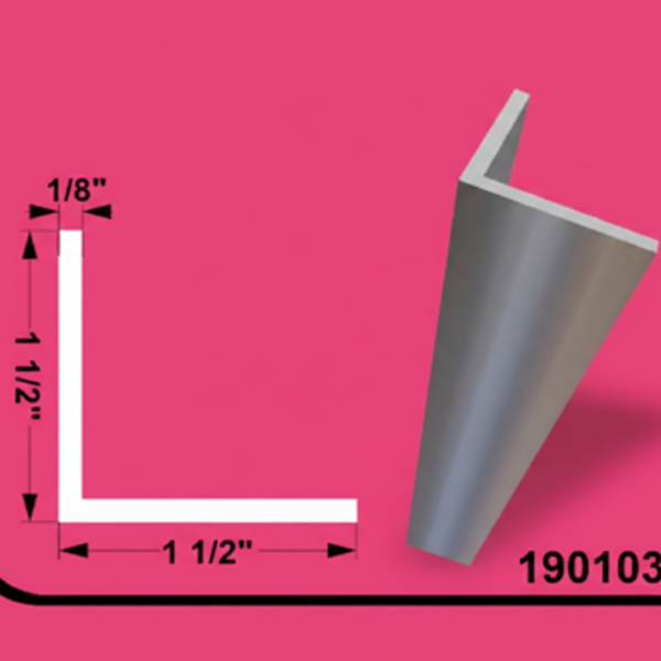 Aluminum Tubing Angle 2" x 1" - 24ft - 0.125" (3MM)