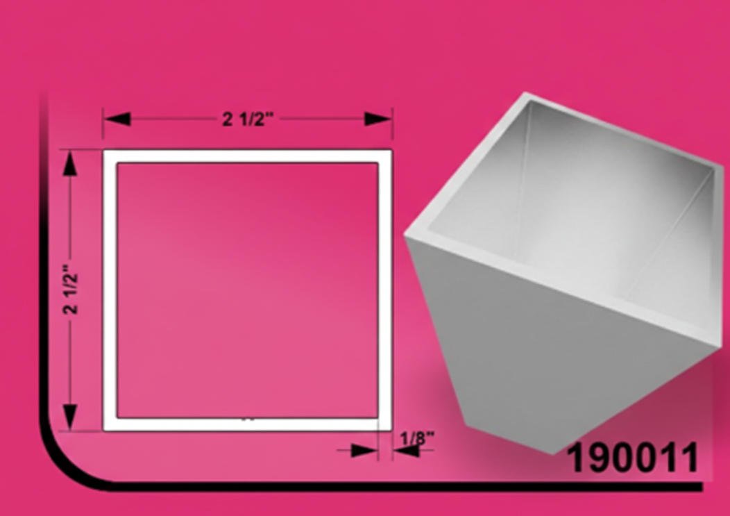 Gemini_Generated_Image_2w43f12w43f12w43 Aluminum Tubing 2.5" x 2.5" 24ft 0.125"(3MM) - Image 1
