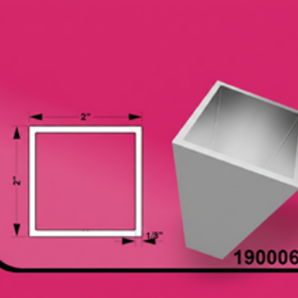 Aluminum Tubing 2" x 2" - 24ft 0.125"(3MM)