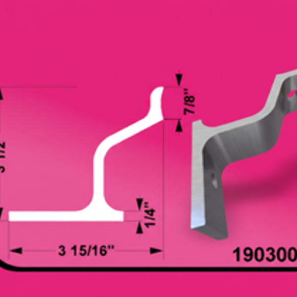 Aluminum Tubing Handle Bracket 1.25" x 5"