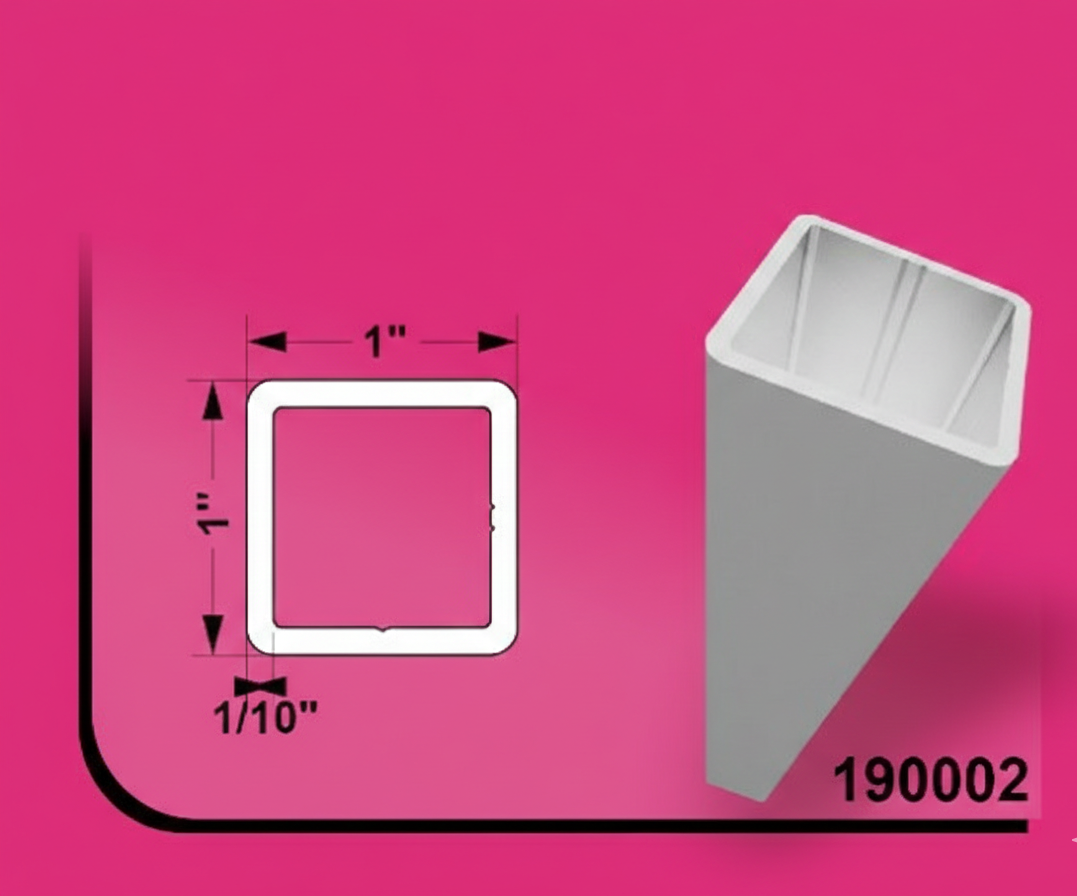 Gemini_Generated_Image_disps9disps9disp Aluminum Tubing 1" x 1" MI10 - 24ft 0.100"(2.5MM) - Image 1