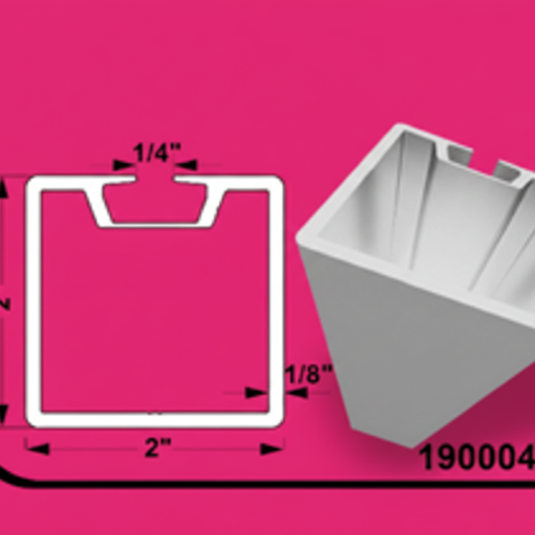 Aluminum Tubing 2" x 2" MP2 - 24ft 0.125"(3MM)