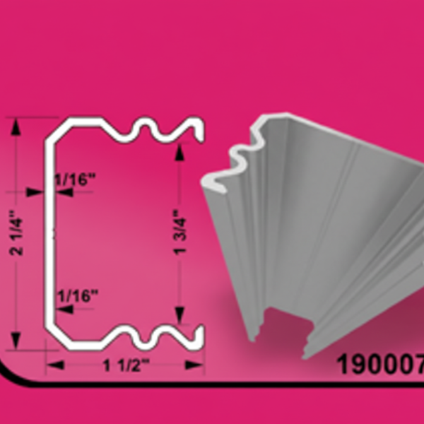 Aluminum Tubing 2.25" x 1.5" Colonial Bottom Channel 24ft 0.090"(2.3MM)
