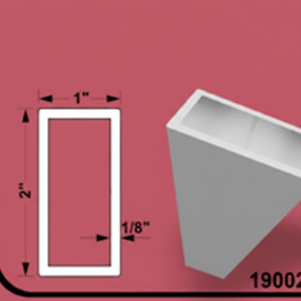 Aluminum Tubing 2" x 1" - 24ft - 0.125" (3MM)