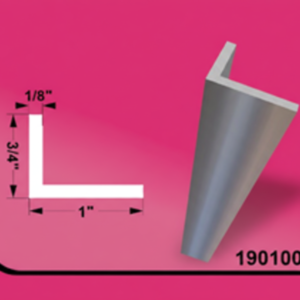 Aluminum Tubing Angle 1" x 0.75" - 24ft - 0.125" (3MM)