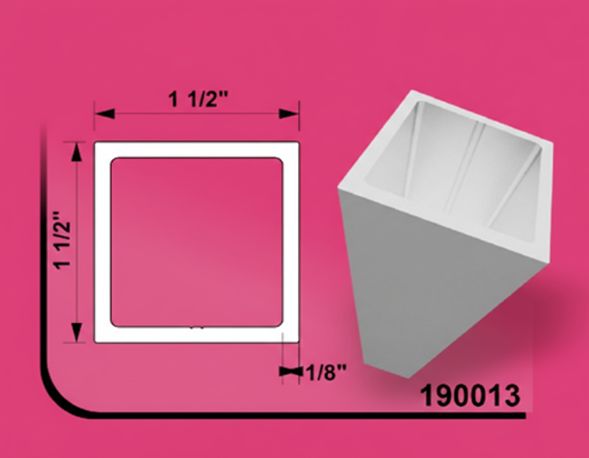 Gemini_Generated_Image_md8u96md8u96md8u Aluminum Tubing 0.75" x 0.75" 24ft 0.063"(1.5MM) - Image 1