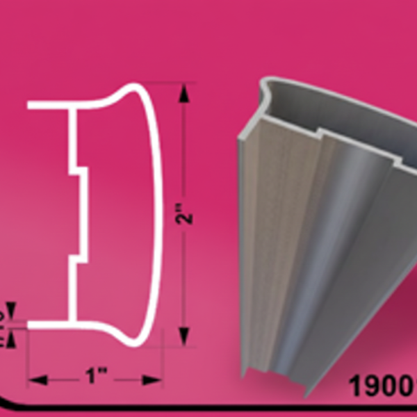 Aluminum Tubing 2" x 1" Hollow Dixie Cap 24ft - 0.090" (2.3MM)