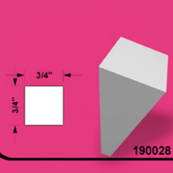 Aluminum Tubing 0.75" x 0.75" - 24ft Solid Bar