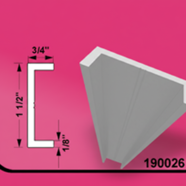 Aluminum Tubing U Shape 1.5" x 0.75" - 24ft - 0.125" (3MM)