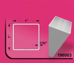 Aluminum Tubing 1" x 1" MI5 - 24ft 0.040"(1MM)