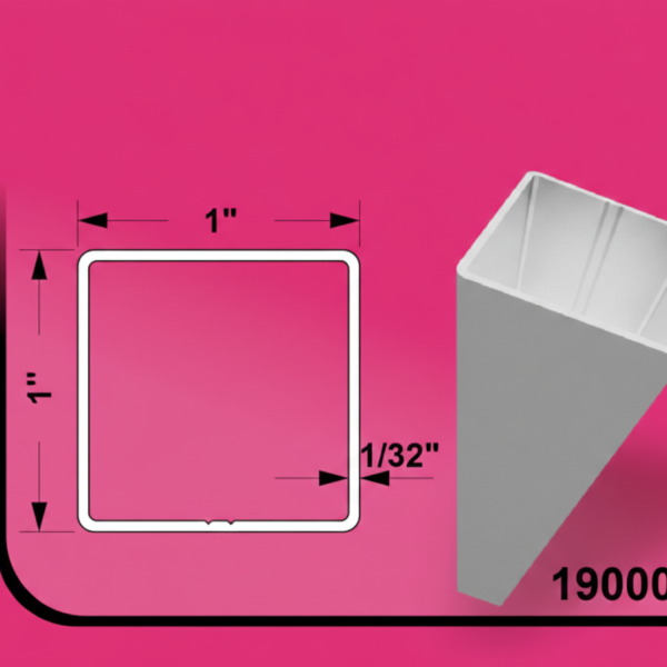 Aluminum Tubing 1" x 1" MI5 - 24ft 0.040"(1MM)