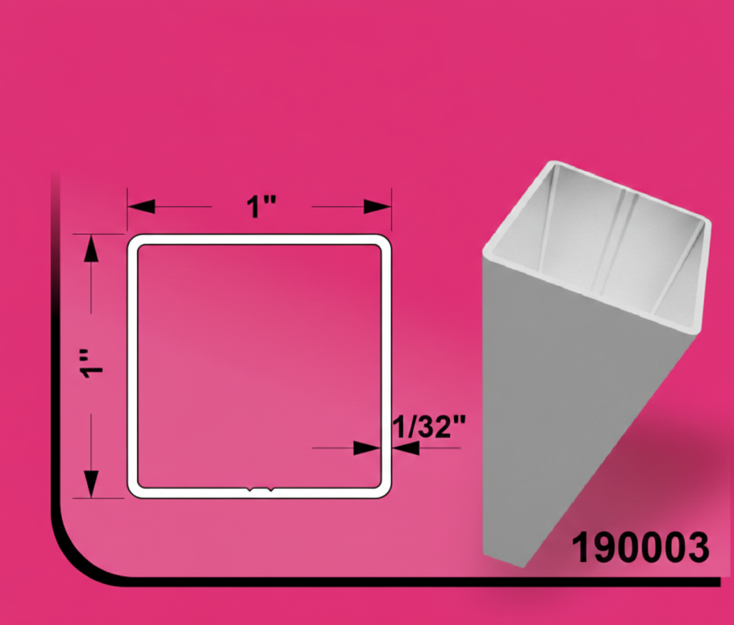 Gemini_Generated_Image_q0yyjtq0yyjtq0yy Aluminum Tubing 1" x 1" MI5 - 24ft 0.040"(1MM) - Image 1